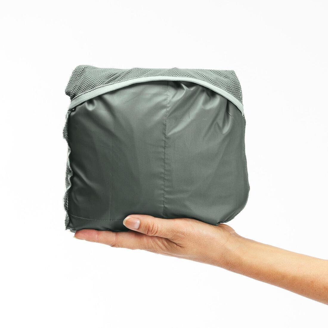 Women Long Waterproof Hiking Jacket - Raincut Long, Green, , large image number 8