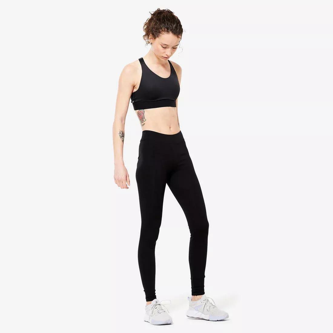 Women Cardio Fitness Training Bra 900 Print, Black, , large image number 11
