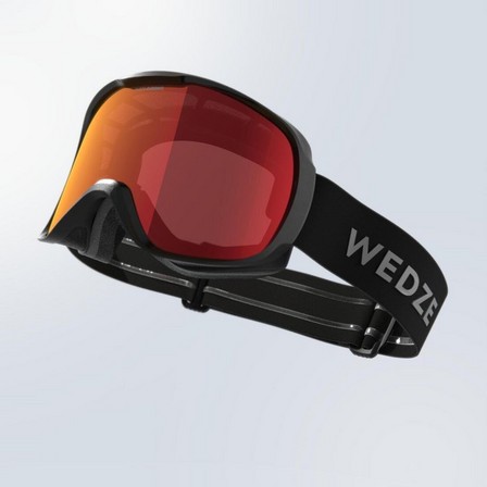 WEDZE - JUNIOR AND ADULT'S PHOTOCHROMIC ALL-WEATHER SNOWBOARDING  GOGGLES - G 500 PH - BLACK
