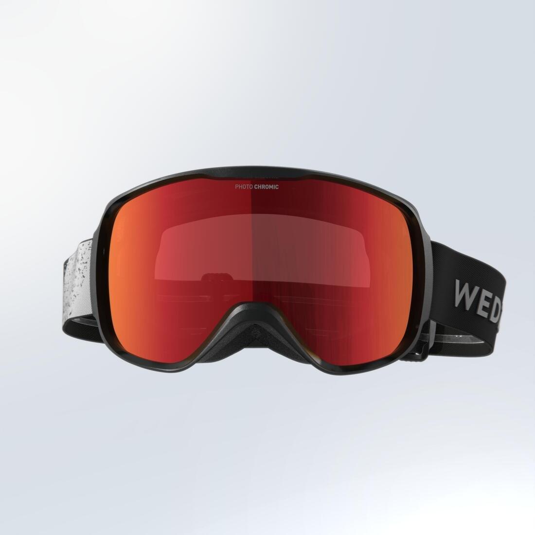 WEDZE - ALL-WEATHER SNOWBOARDING GOGGLES - G 500 PH, BLACK