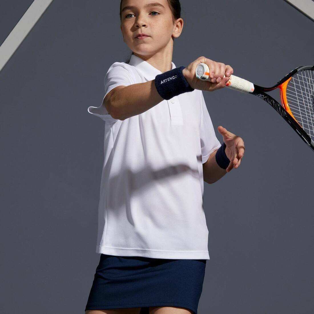 ARTENGO - Kids Tennis Polo, White