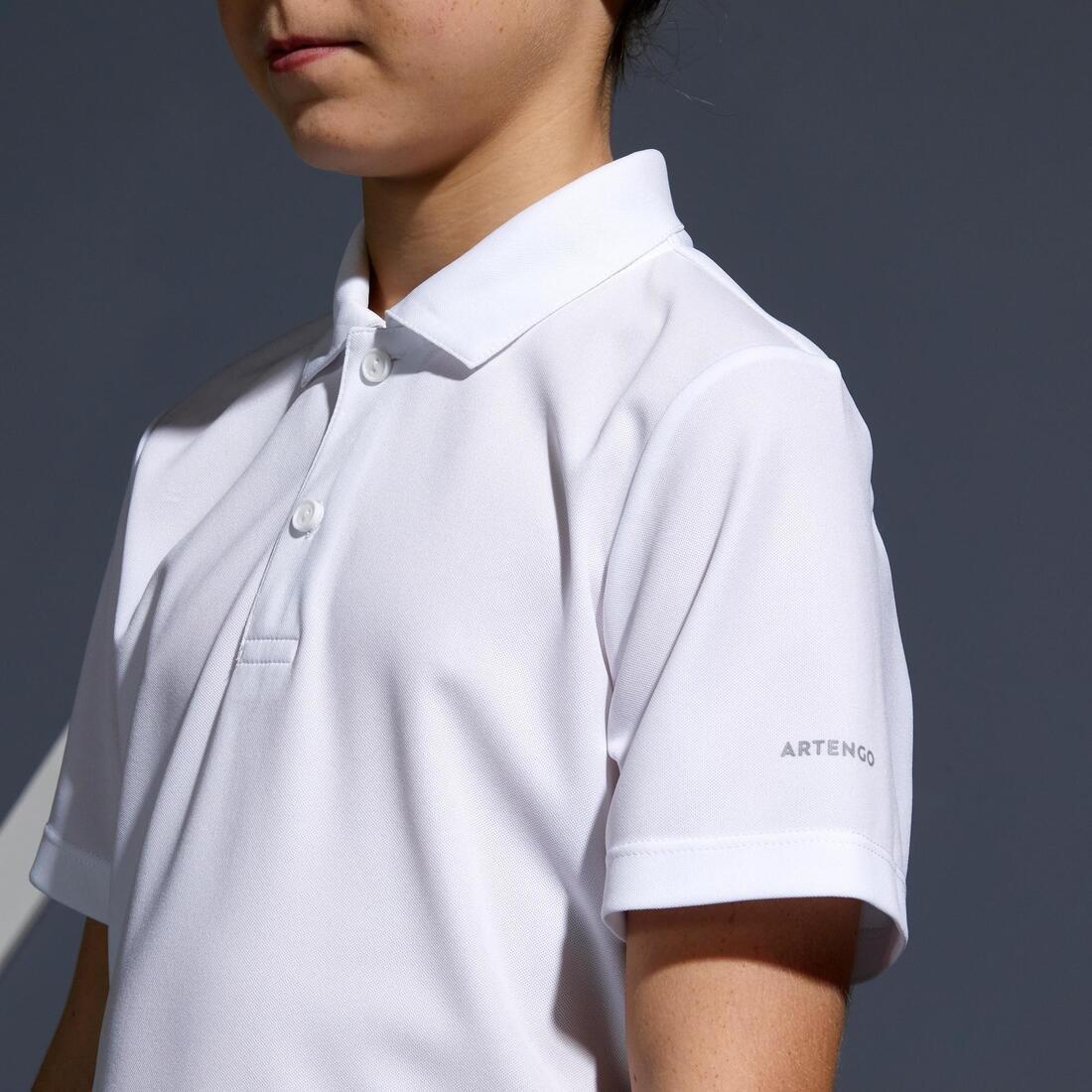 ARTENGO - Kids Tennis Polo, White