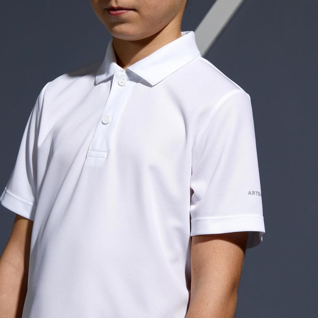 ARTENGO - Kids Tennis Polo, White