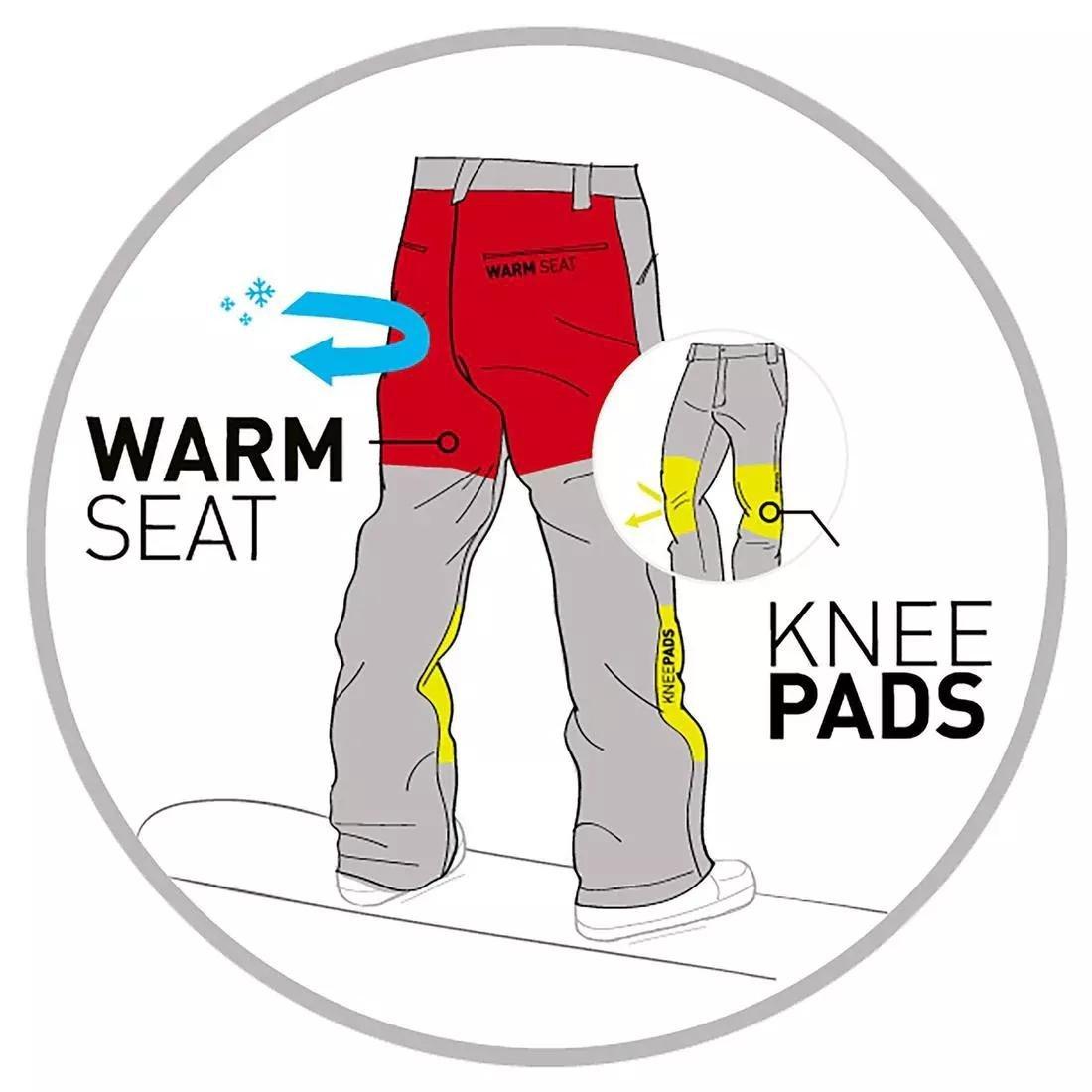 Kids Girls Durable Snowboard Salopettes - Bib 500, Beige, 5401_000, large image number 8