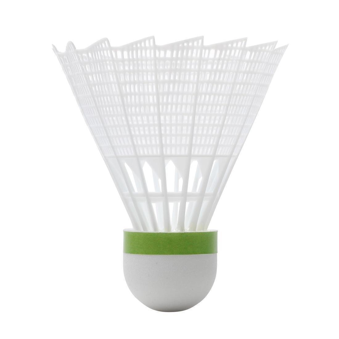 Medium Plastic Shuttlecock X 6 Ch - Psc 100, Snow White, No Color, large image number 1