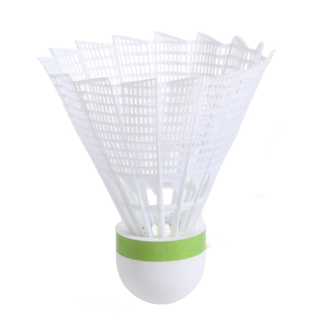 Medium Plastic Shuttlecock X 6 Ch - Psc 100, Snow White, No Color, large image number 3