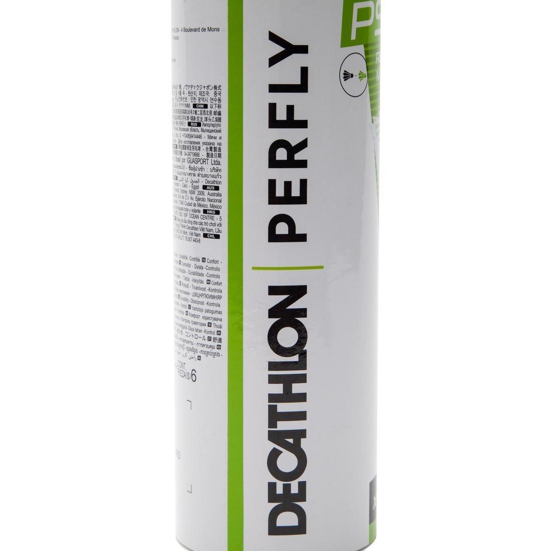 Medium Plastic Shuttlecock X 6 Ch - Psc 100, Snow White, No Color, large image number 5