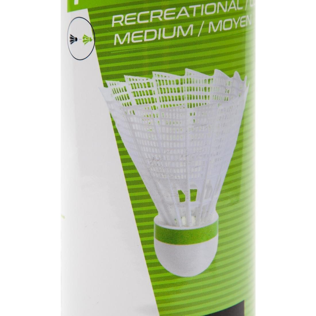 Medium Plastic Shuttlecock X 6 Ch - Psc 100, Snow White, No Color, large image number 10