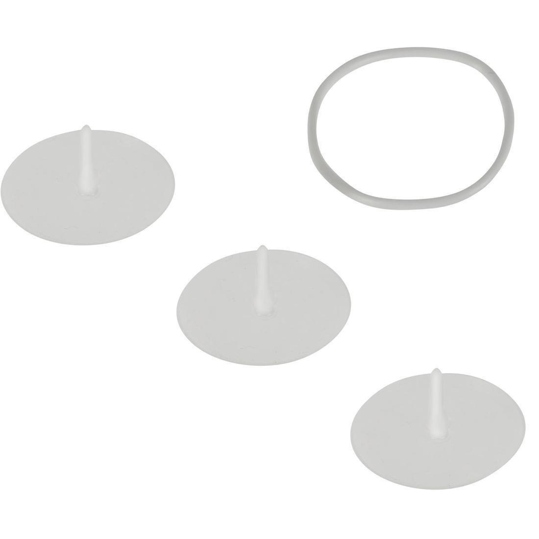 Valves + Seal Set For Easybreath Mask Snorkel, White, No Color, large image number 3