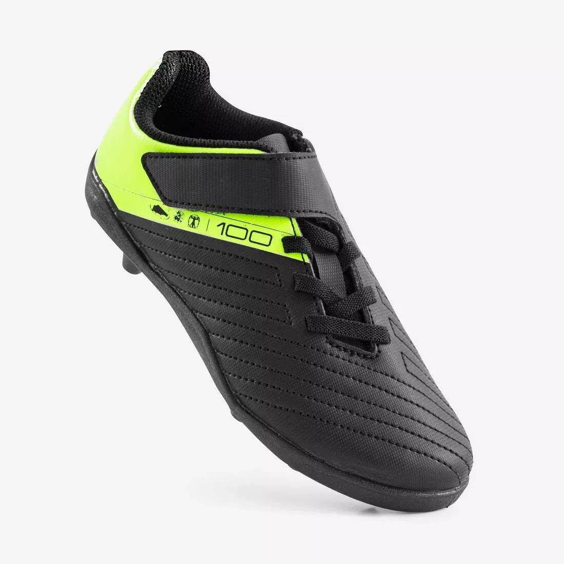 Kids Hard Ground Football Boots - Agility 100, Black, No Color, large image number 3