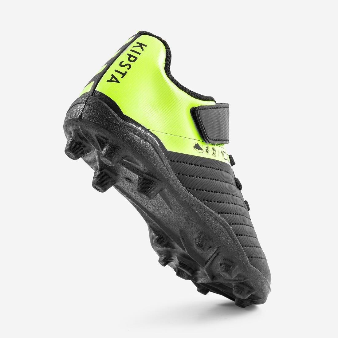 Kids Hard Ground Football Boots - Agility 100, Black, No Color, large image number 4