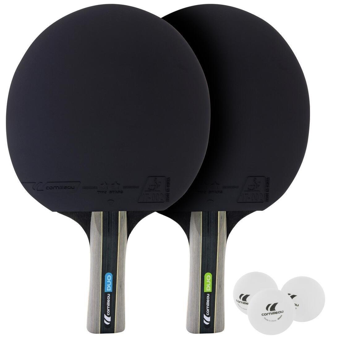 Free Table Tennis Bats And 3 Balls, Set Of 2, No Color, large image number 0