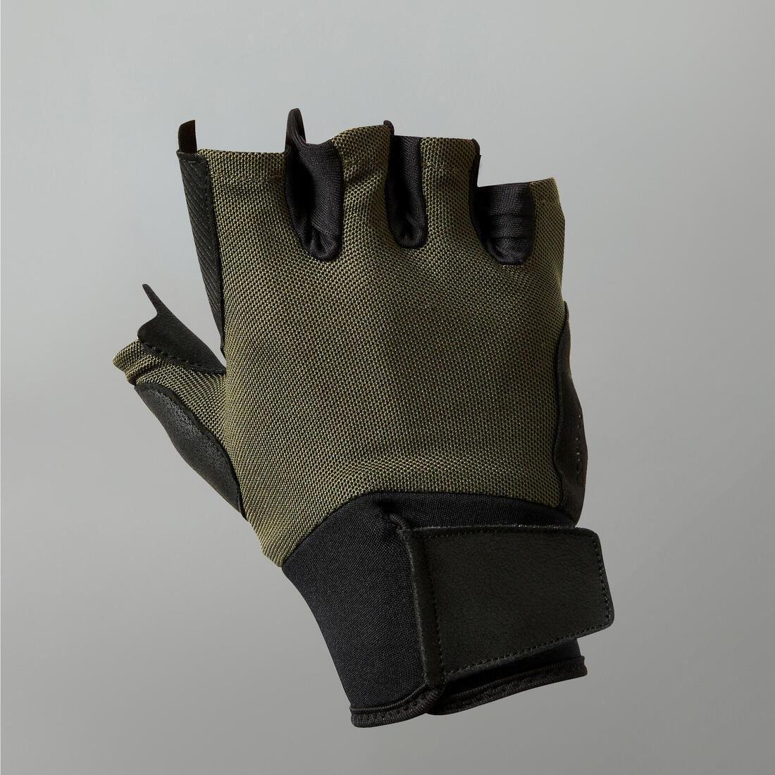 Weight Training Glove - 500, Khaki, , large image number 0
