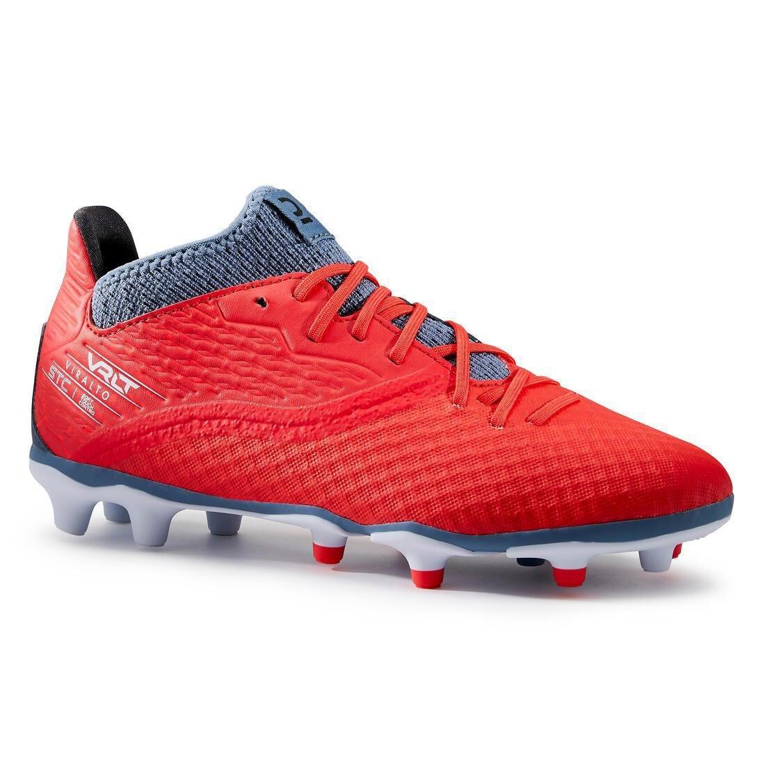 KIPSTA - Kids Football Boots For Dry Pitches Viralto Iii Fg, Red