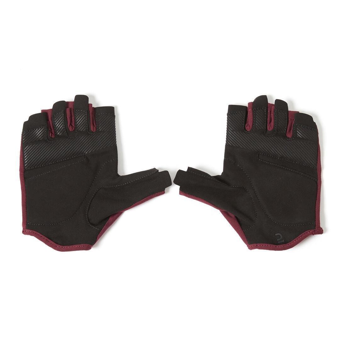 DOMYOS - Women's Ventilated Weight Training Gloves, Carbon grey