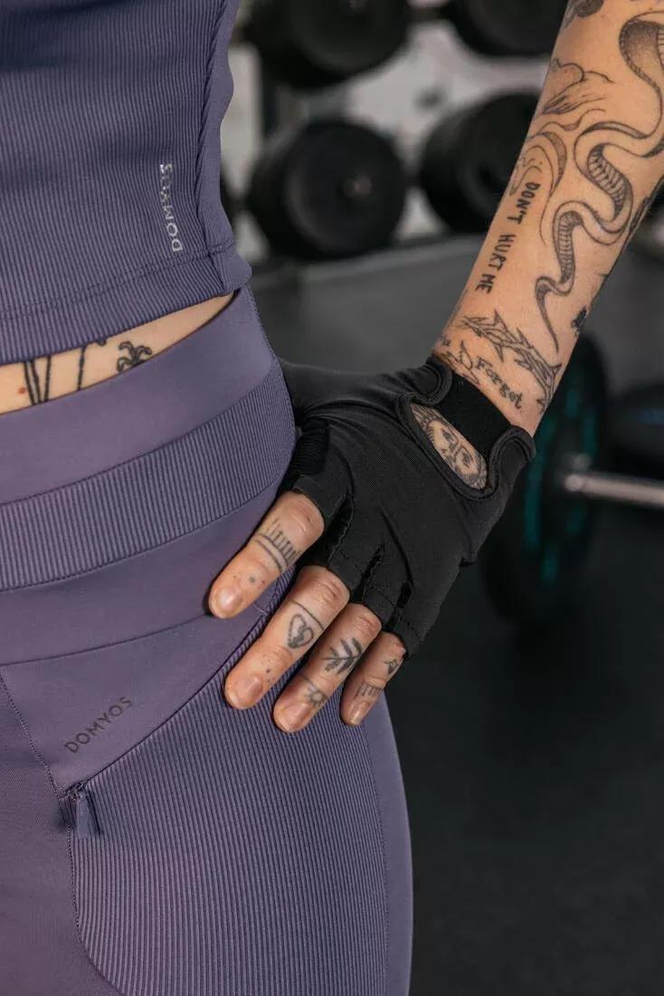 Women Breathable Weight Training Gloves, Burgundy, , large image number 2