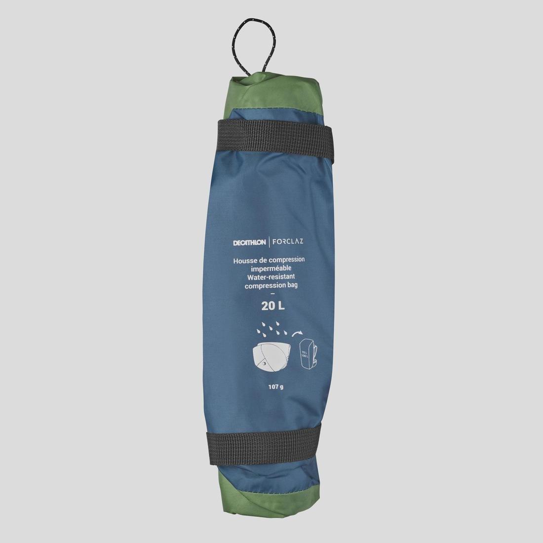 Trekking Waterproof Compression Cover - 20 Litres, Green, No Color, large image number 2