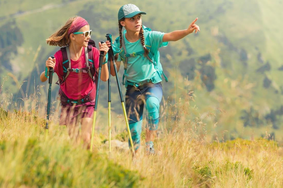 Kids Hike 100 Hiking T-Shirt, Pink, No Color, large image number 5