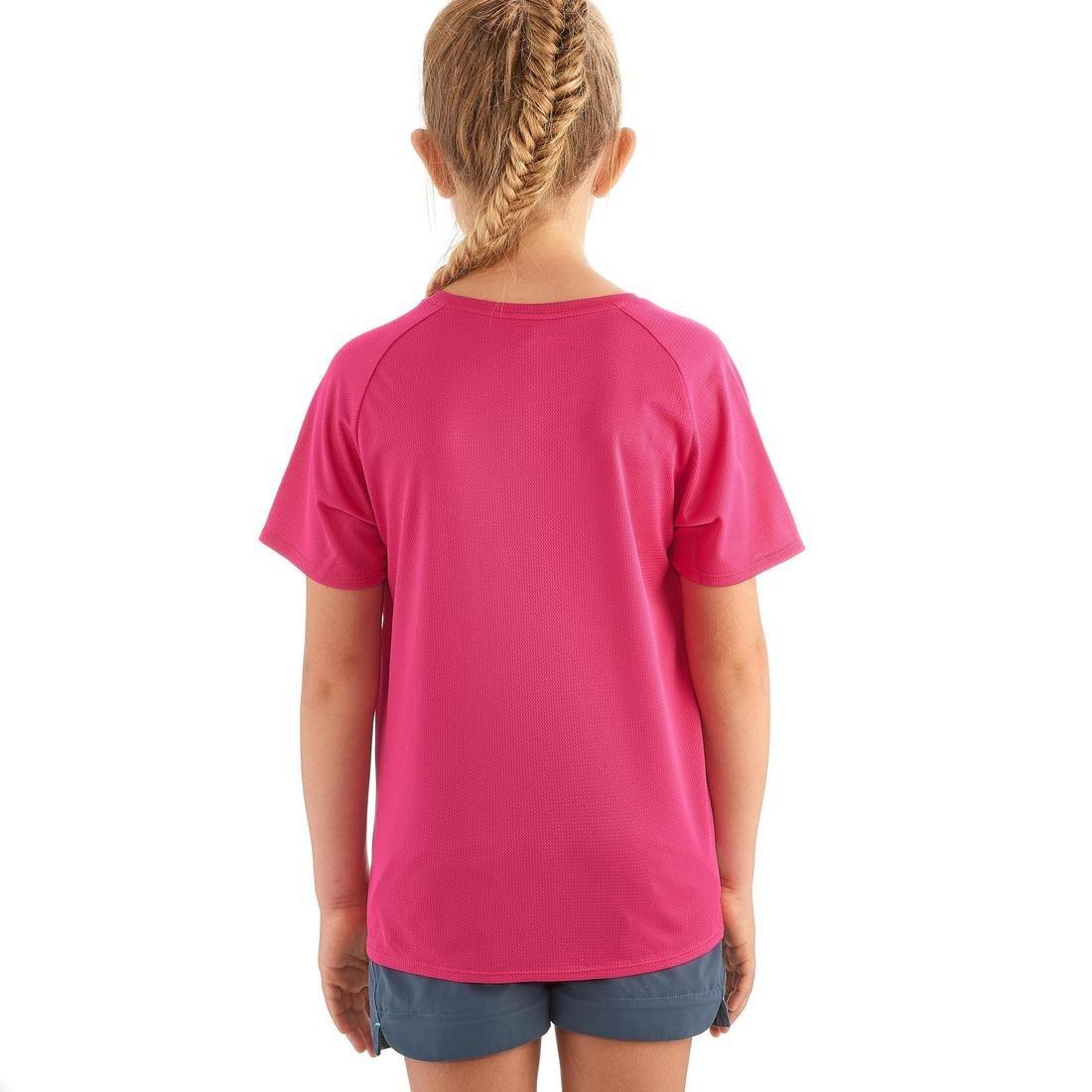 Kids Hike 100 Hiking T-Shirt, Pink, No Color, large image number 6