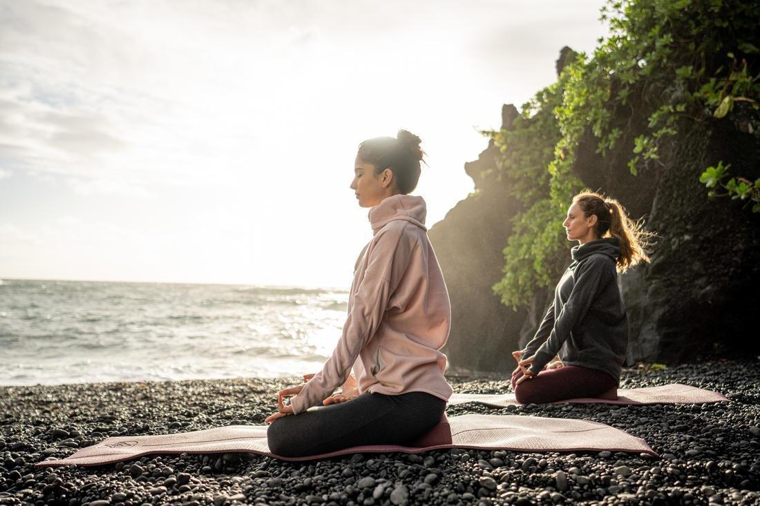 Women Eco-Designed Gentle Yoga Leggings, Navy, No Color, large image number 4