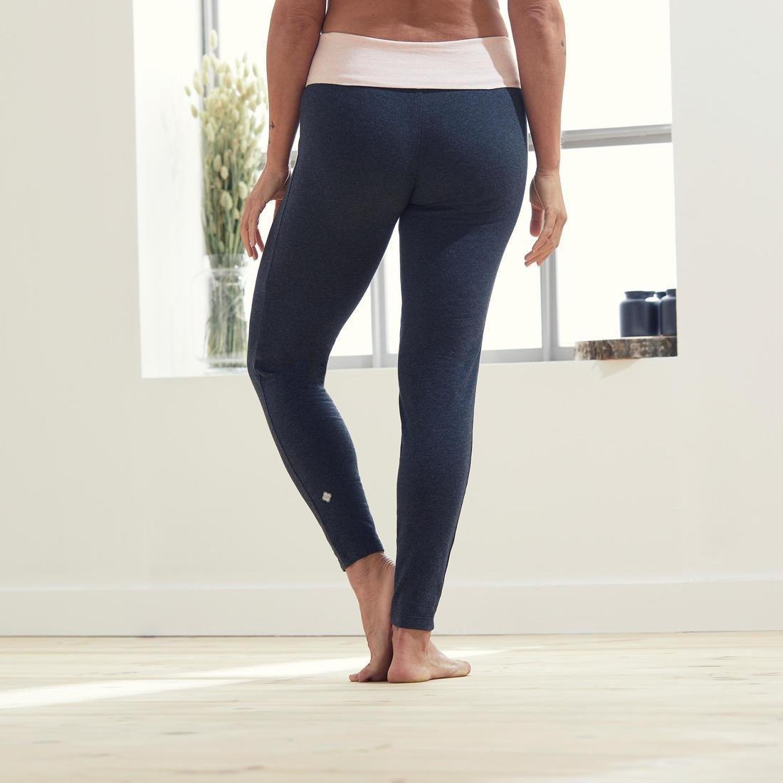 Women Eco-Designed Gentle Yoga Leggings, Navy, No Color, large image number 11
