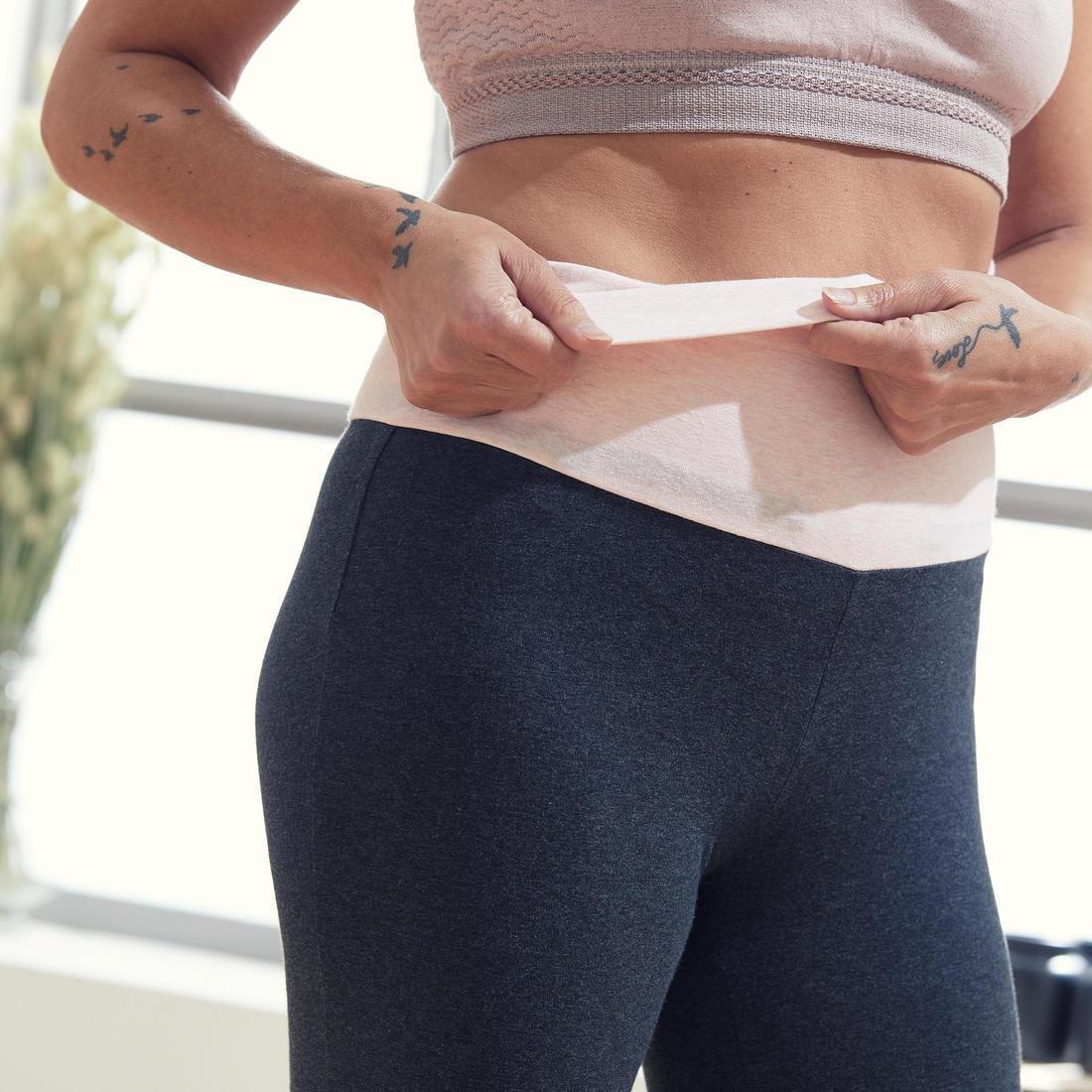 Women Eco-Designed Gentle Yoga Leggings, Navy, No Color, large image number 12