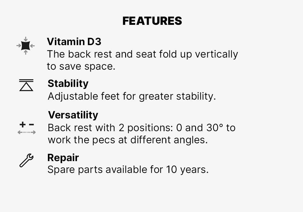 Collapsible Bench Press Incline Bench, Black, No Color, medium