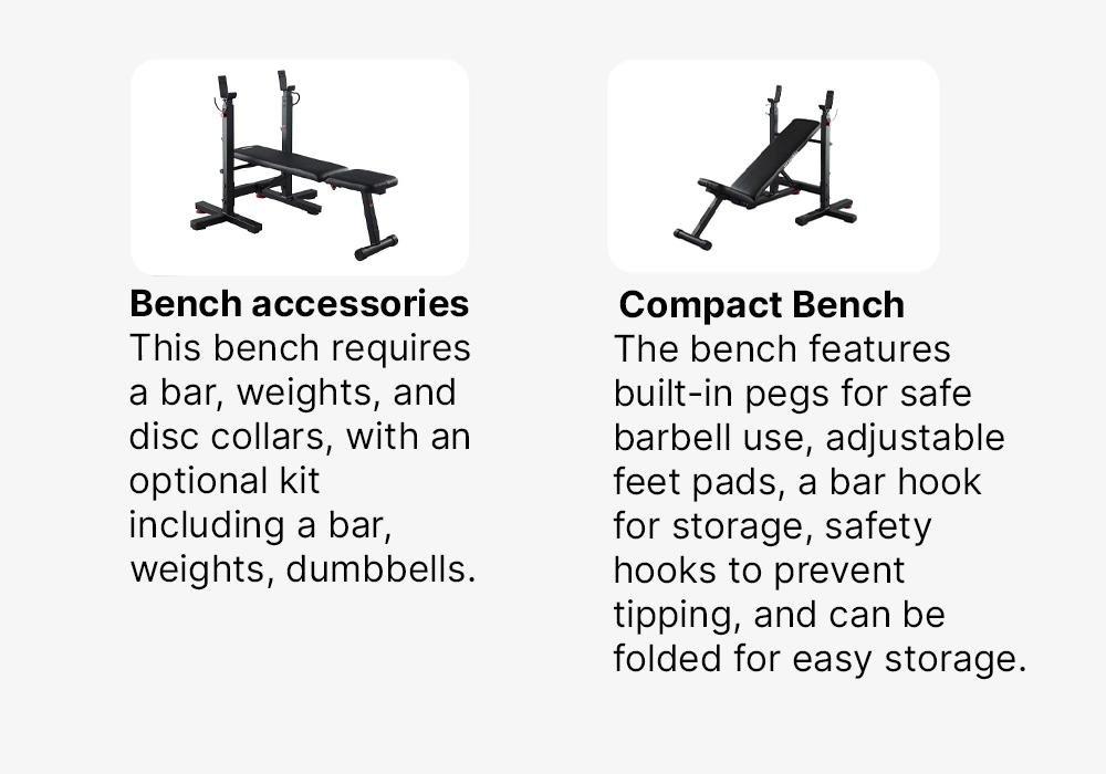 Collapsible Bench Press Incline Bench, Black, No Color, medium