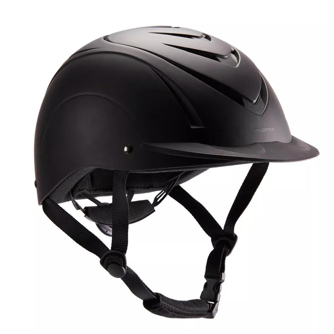 FOUGANZA - Horse Riding Helmet 500, Black