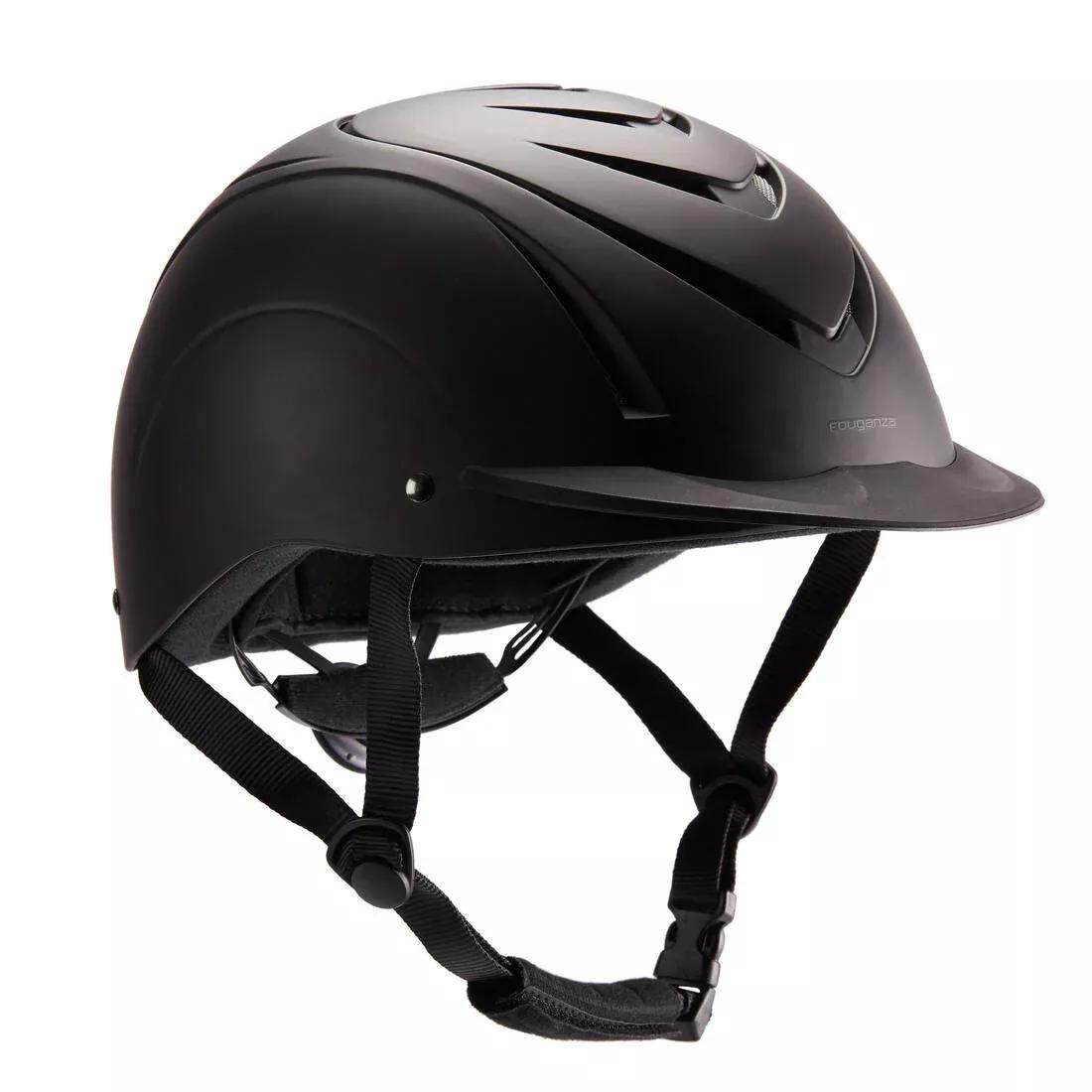 Horse Riding Helmet 500, Black, No Color, medium