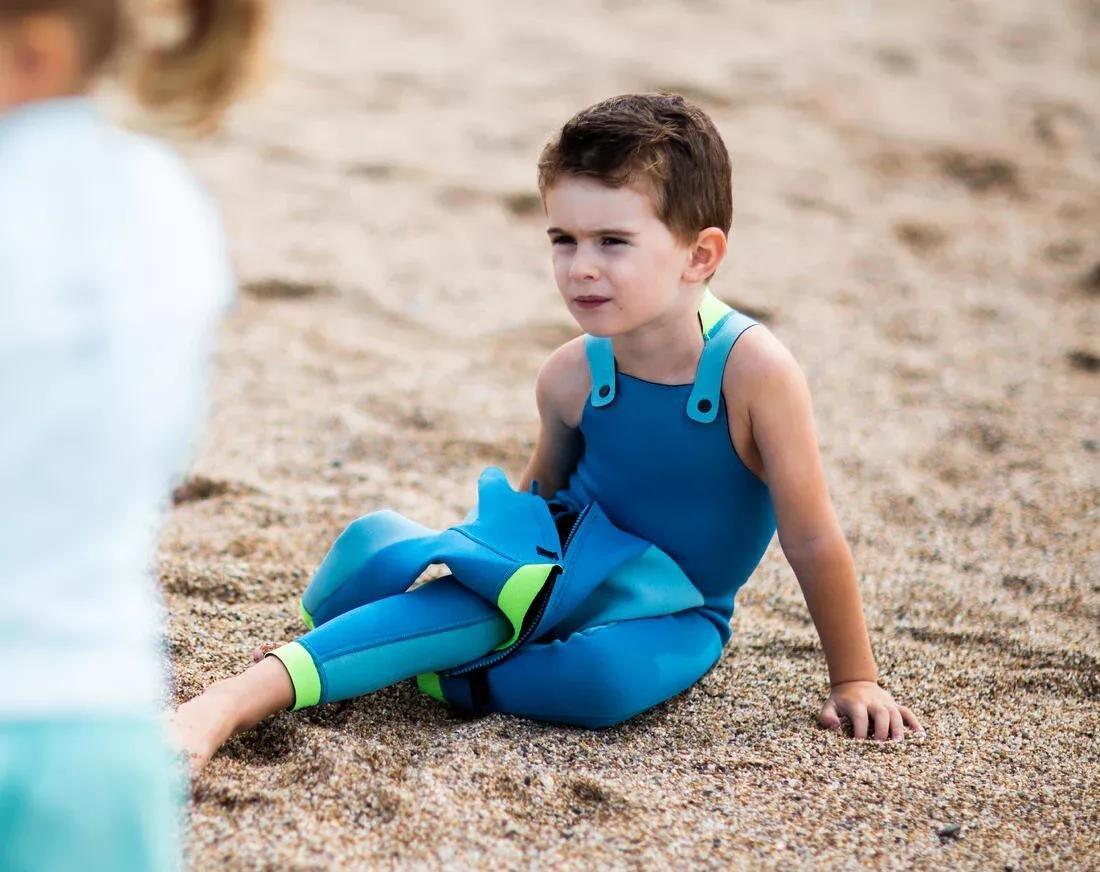 Young Kids' Swimming Neoprene Wetsuit - TI WARM, caribbean blue, , large image number 5
