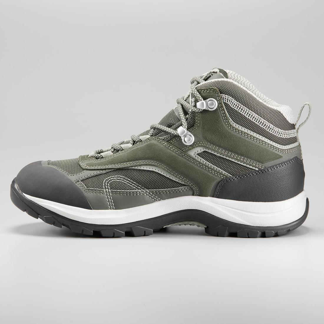 Women Waterproof Mountain Walking Boots - Mh100 Mid, Green, , large image number 9
