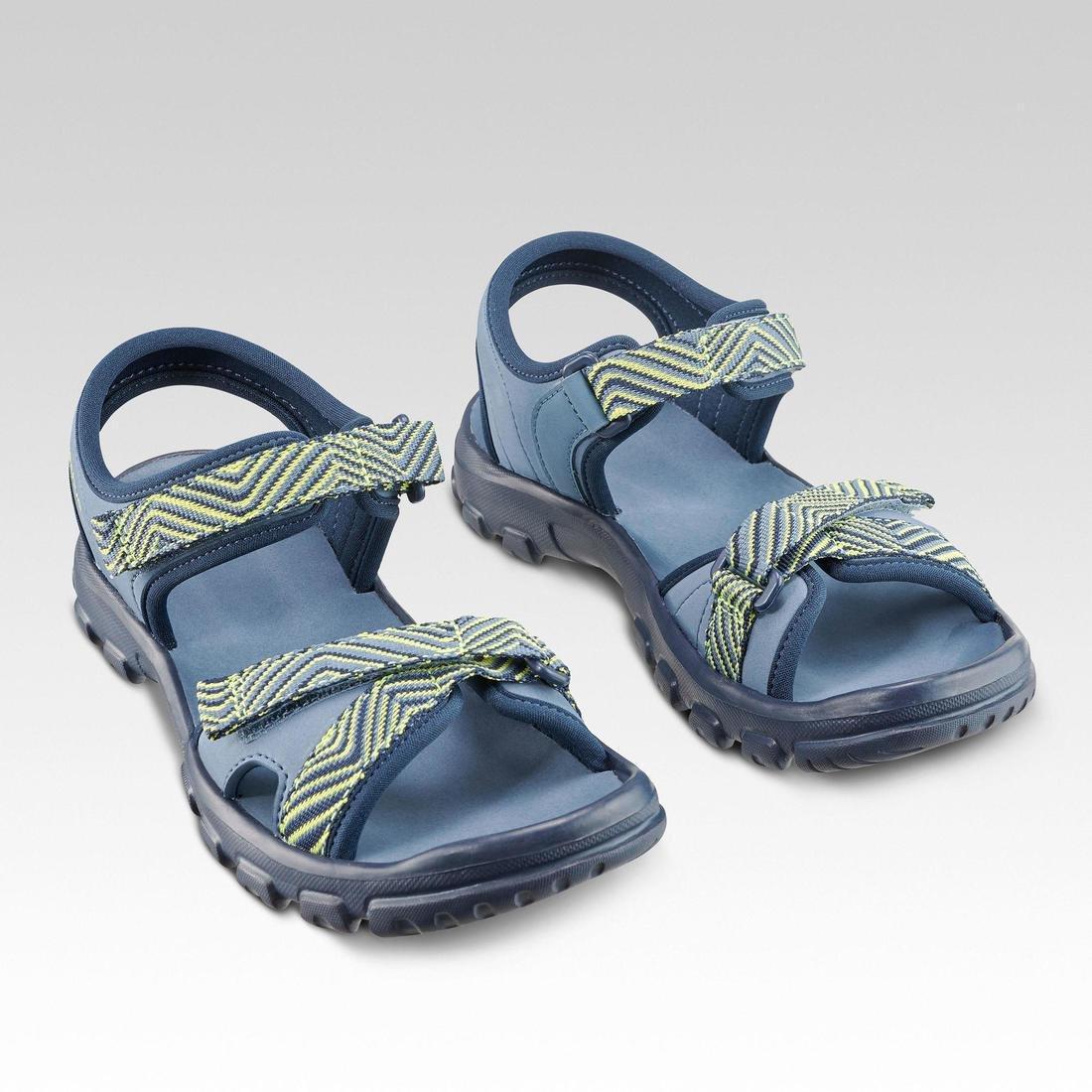 Kids Unisex Hiking Sandals - MH100, Blue, No Color, large image number 4