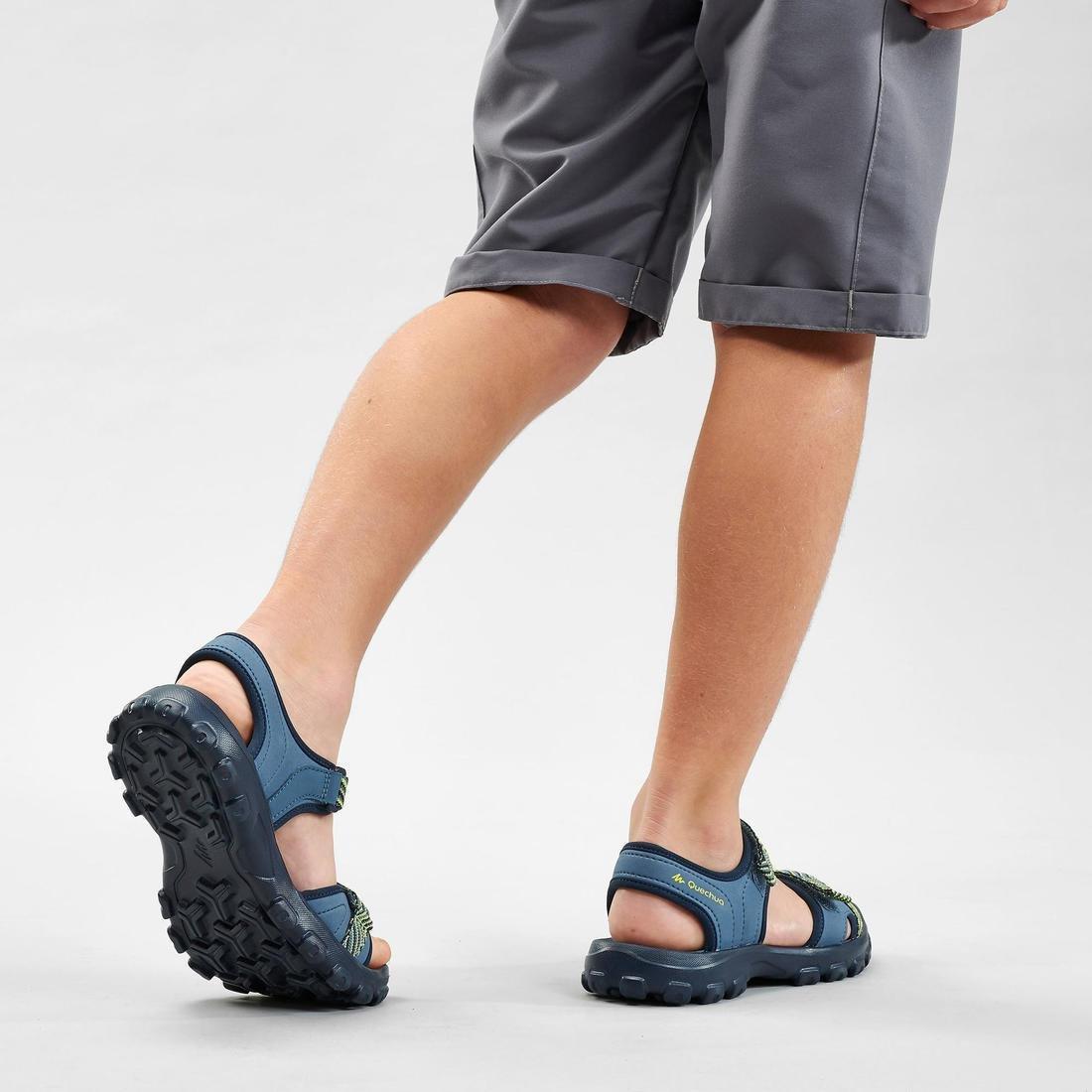 Kids Unisex Hiking Sandals - MH100, Blue, No Color, large image number 6