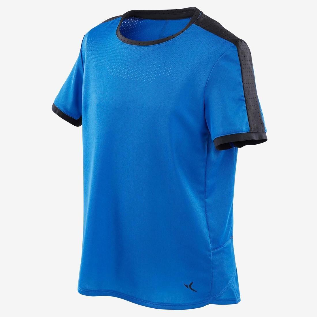Kids Boys Technical Breathable Gym T-Shirt S900, Blue, No Color, large image number 1