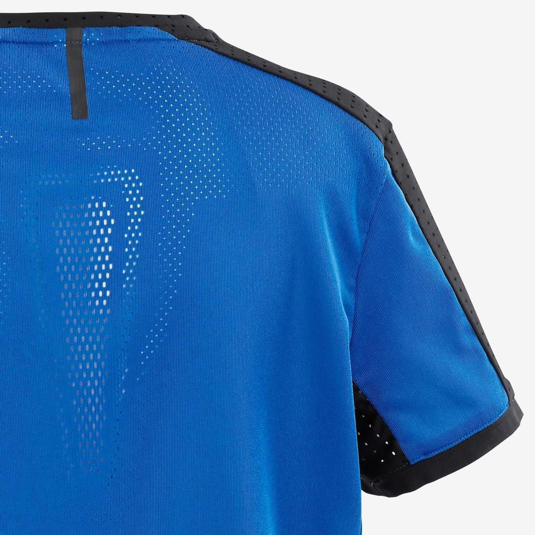 DOMYOS - Kids Boys Technical Breathable Gym T-Shirt S900, Blue