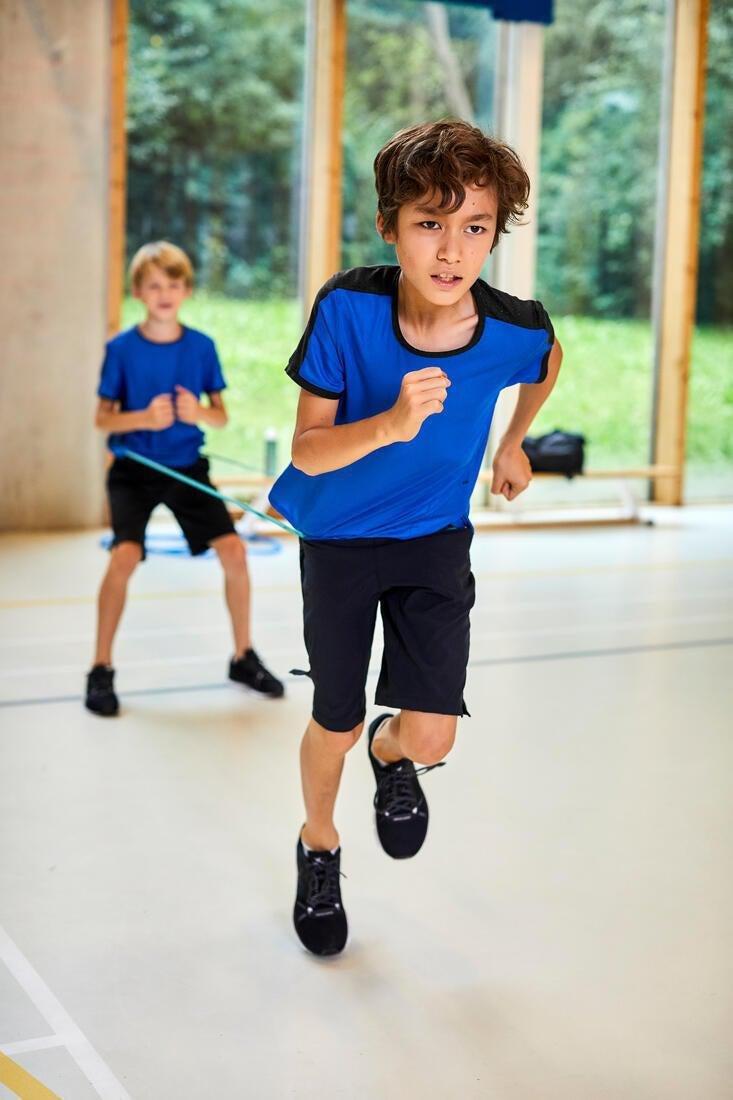 Kids Boys Technical Breathable Gym T-Shirt S900, Blue, No Color, large image number 7