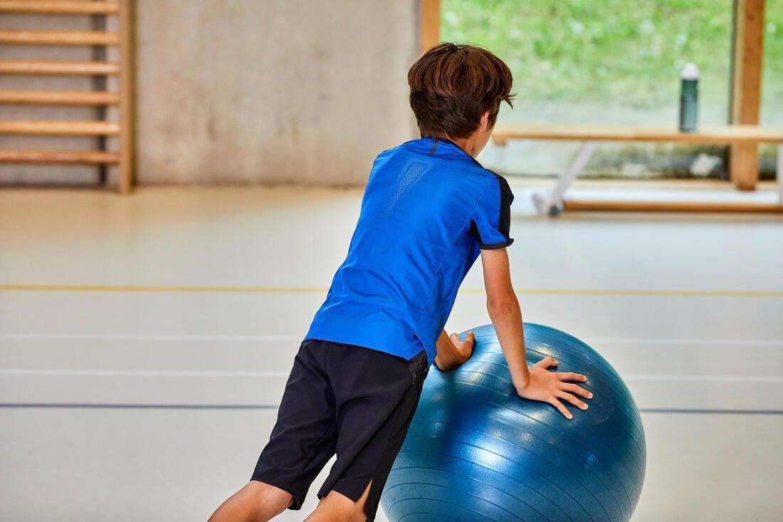 Kids Boys Technical Breathable Gym T-Shirt S900, Blue, No Color, large image number 8