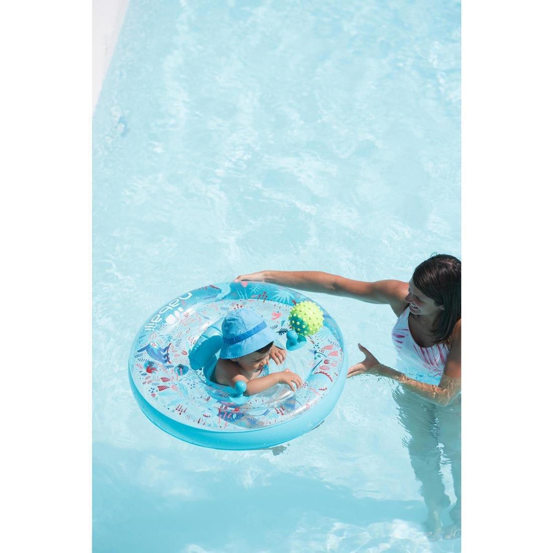 Babys Inflatable Pool Ring - Seat And Handles, Blue, No Color, medium