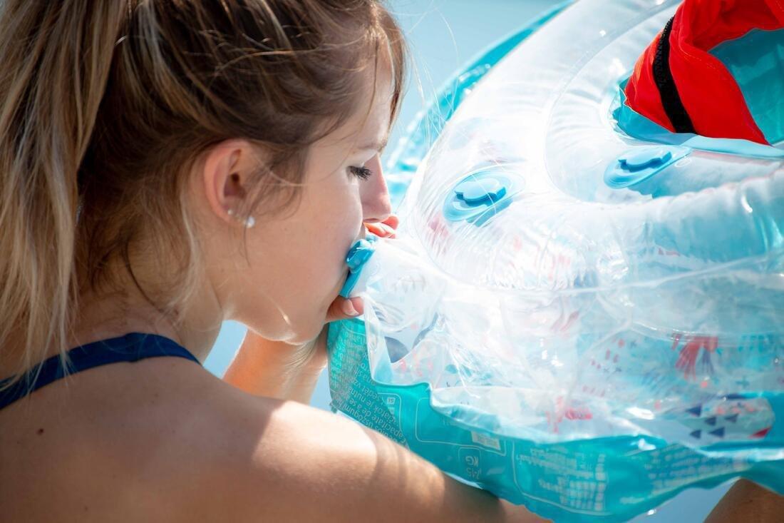 Babys Inflatable Pool Ring - Seat And Handles, Blue, No Color, large image number 12