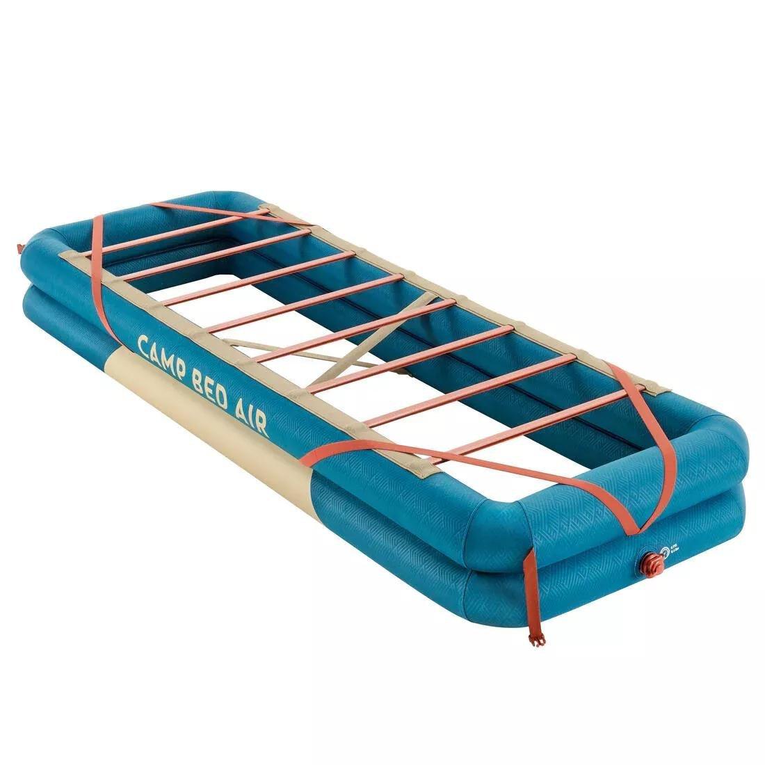 Inflatable Camping Bed Base - Camp Bed Air 70 Cm - 1 Person, Sand, No Color, large image number 1
