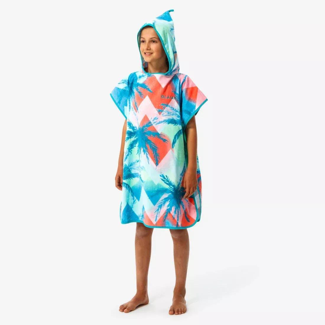 Kids' Surf Poncho 500 (110 To 135 Cm) - Surfy, No Color, medium