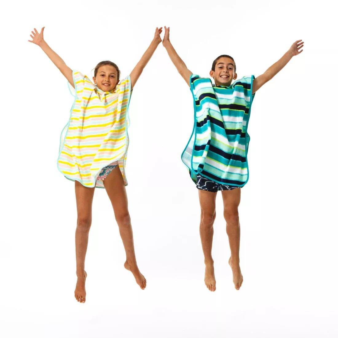 Kids' Surf Poncho 500 (110 To 135 Cm) - Surfy, No Color, medium