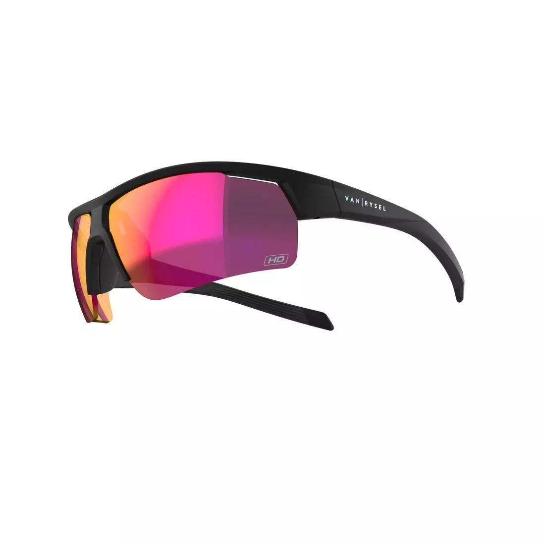 Adult Cycling Cat 3 High Definition Sunglasses - Perf 100, Black, No Color, large image number 3