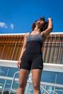 NABAIJI - Women Aquafit-Aquabiking Shorty 1-Piece Swimsuit - Elea Bul, Black