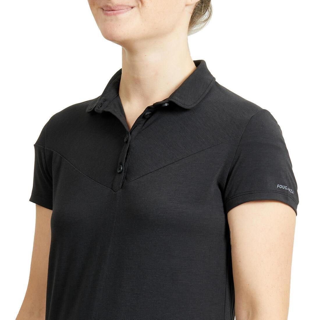 Horse Riding Short-Sleeved Polo Shirt 100, Black, No Color, large image number 3