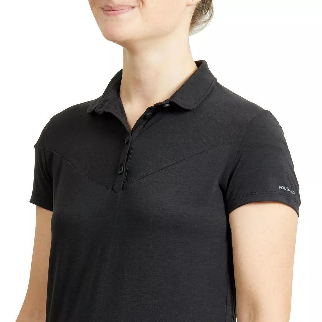 Horse Riding Short-Sleeved Polo Shirt 100, Black, No Color, large image number 7