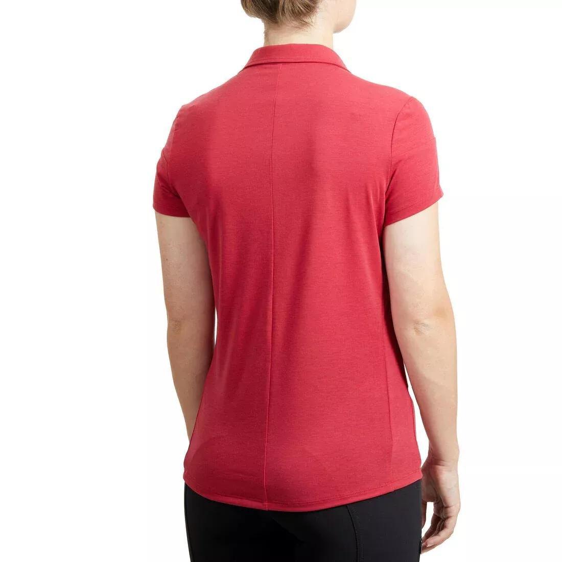 Horse Riding Short-Sleeved Polo Shirt 100, Black, No Color, large image number 11