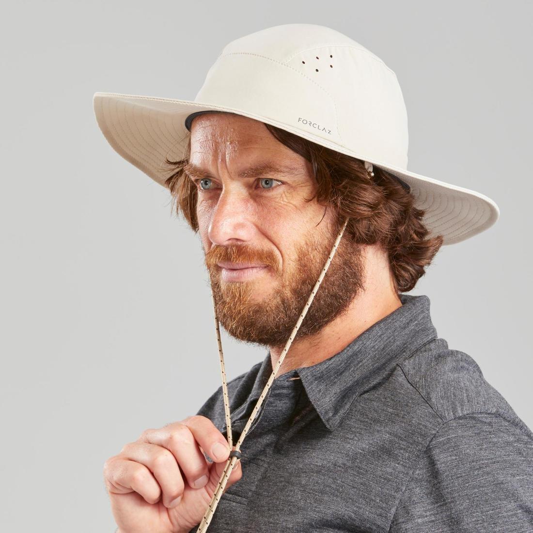 Men Anti-Uv Hat, Beige, , large image number 1