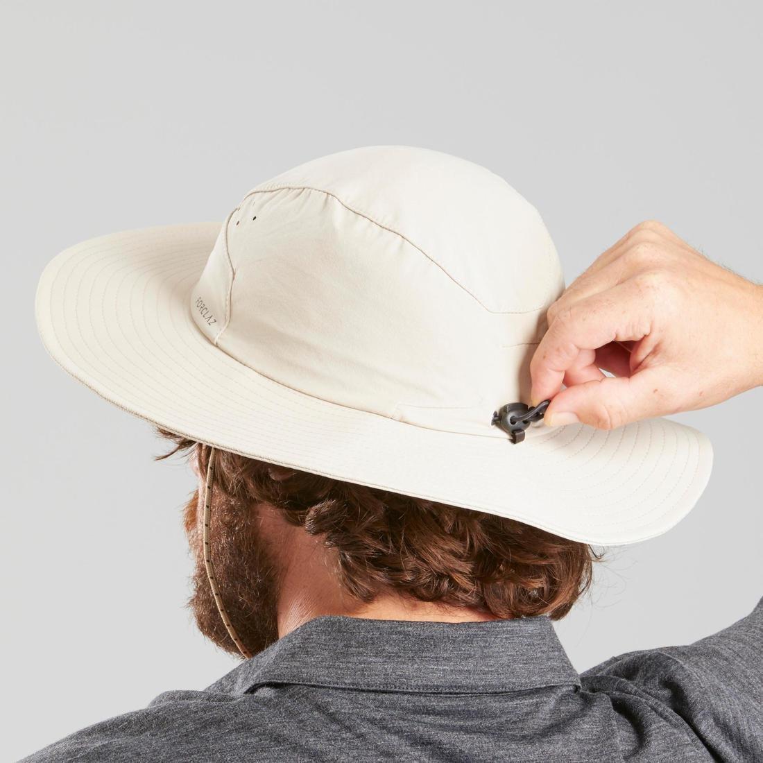 Men Anti-Uv Hat, Beige, No Color, large image number 2